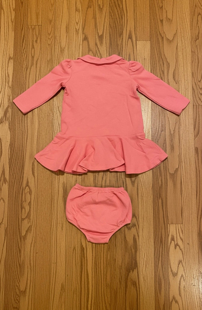 Ralph Lauren Stretch Polo Bloomer Set – Baby Girl 3 & 6 Months