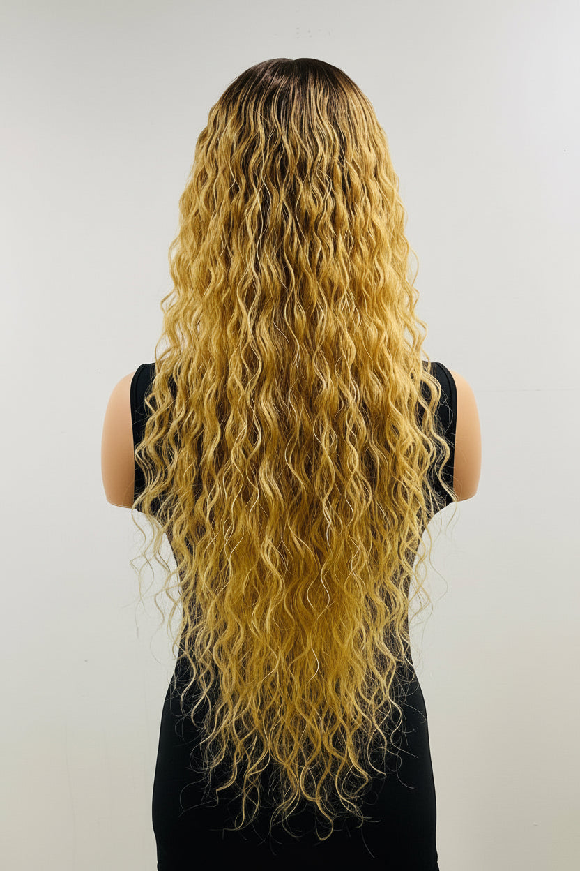 Pre-Owned Ombre Deep Wave Lace Part Wig, 32–42 Inch