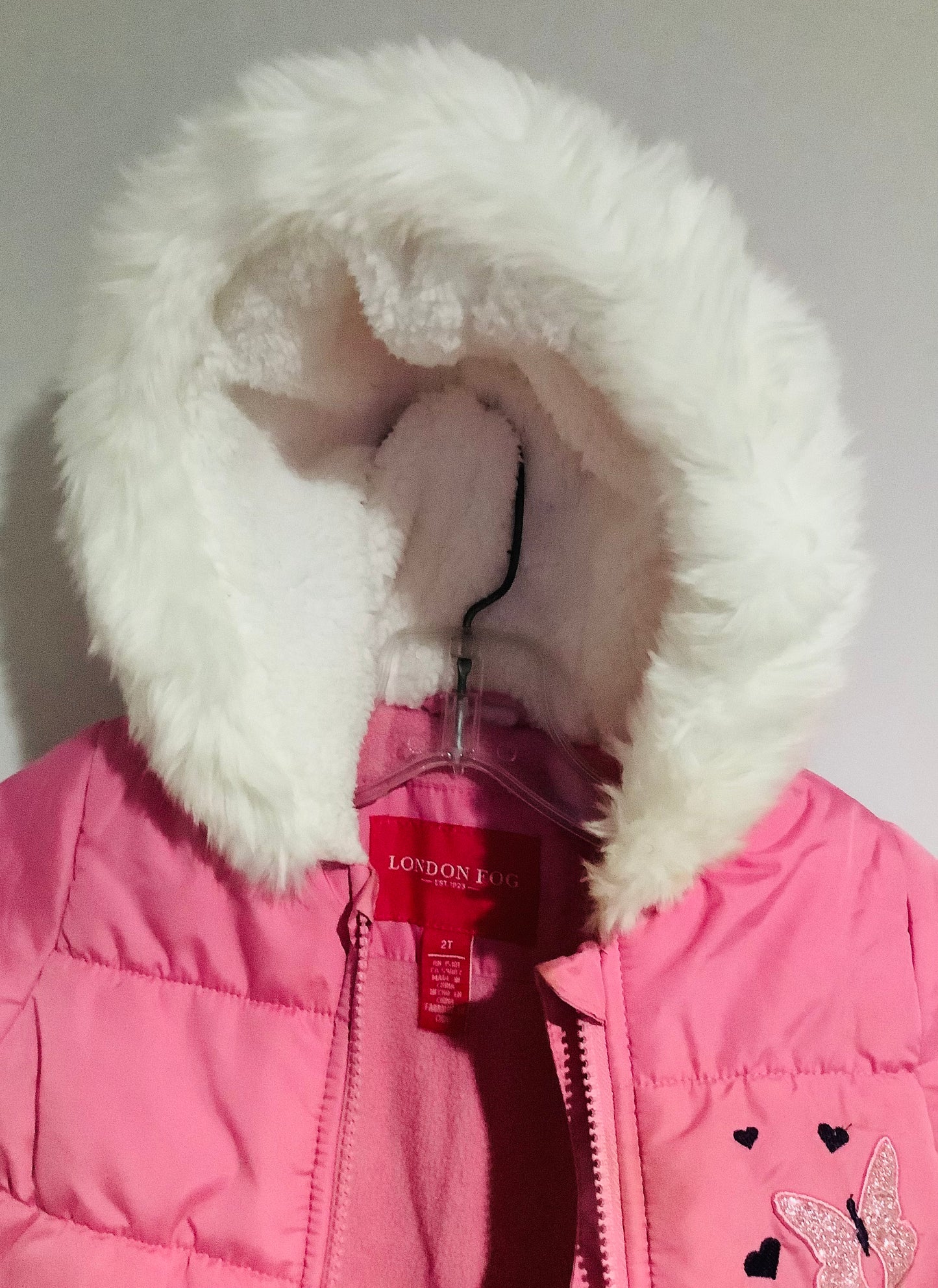 London Fog Girls 2T Butterfly Bubble Jacket-Pre-Owned