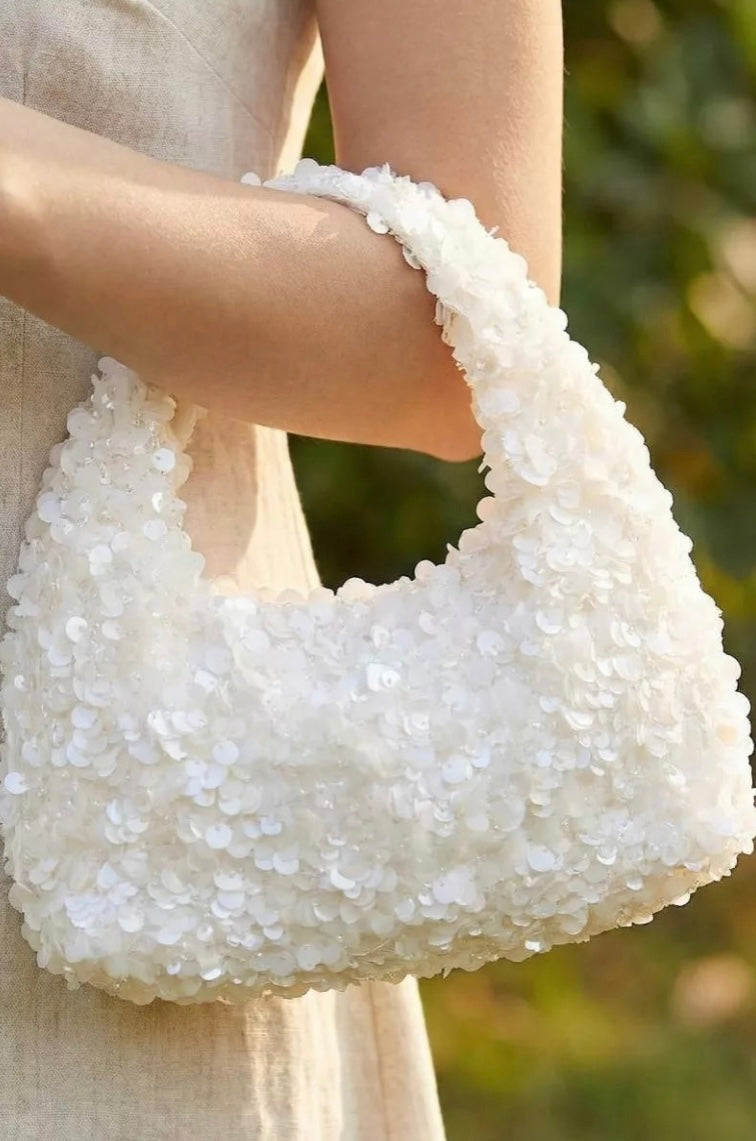 Full Sequin Top Handle Handbag – Glamour Mini Bag