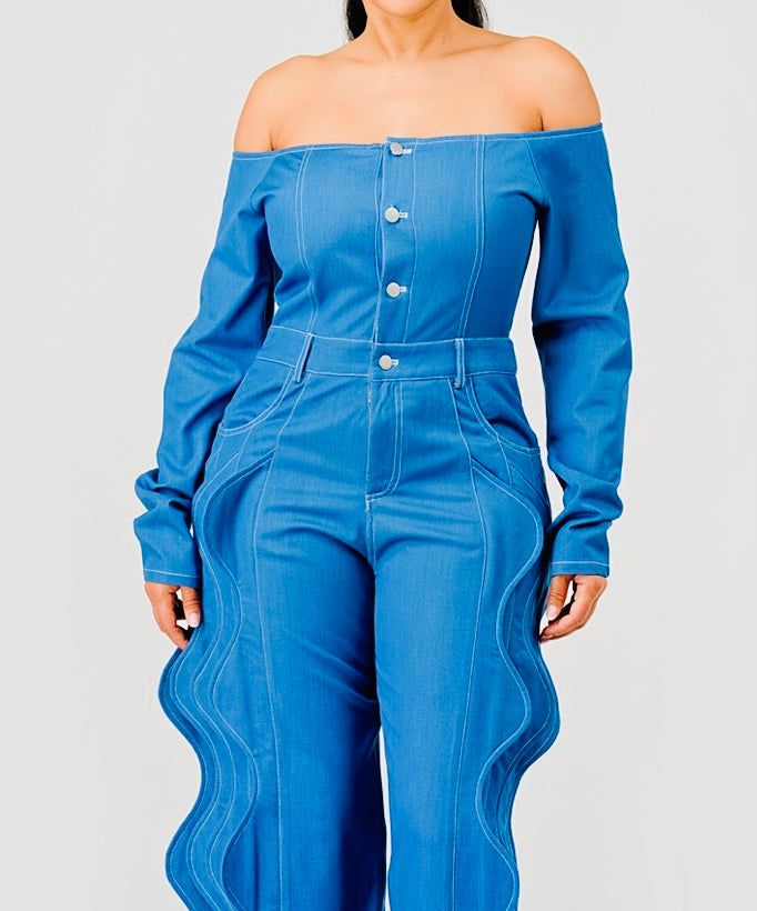 Color Block Harem Jumpsuits