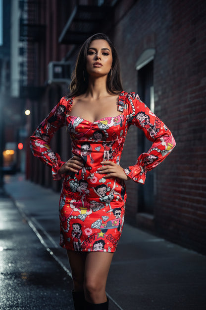 Betty Boop Satin Bodice Dress – Dolls Kill x Betty Boop