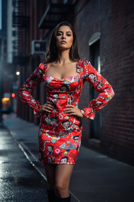 Betty Boop Satin Bodice Dress – Dolls Kill x Betty Boop