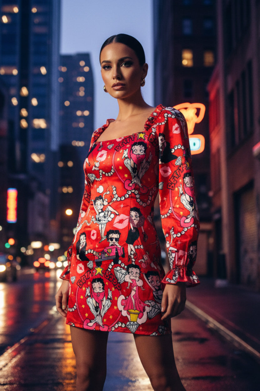 Betty Boop Satin Bodice Dress – Dolls Kill x Betty Boop