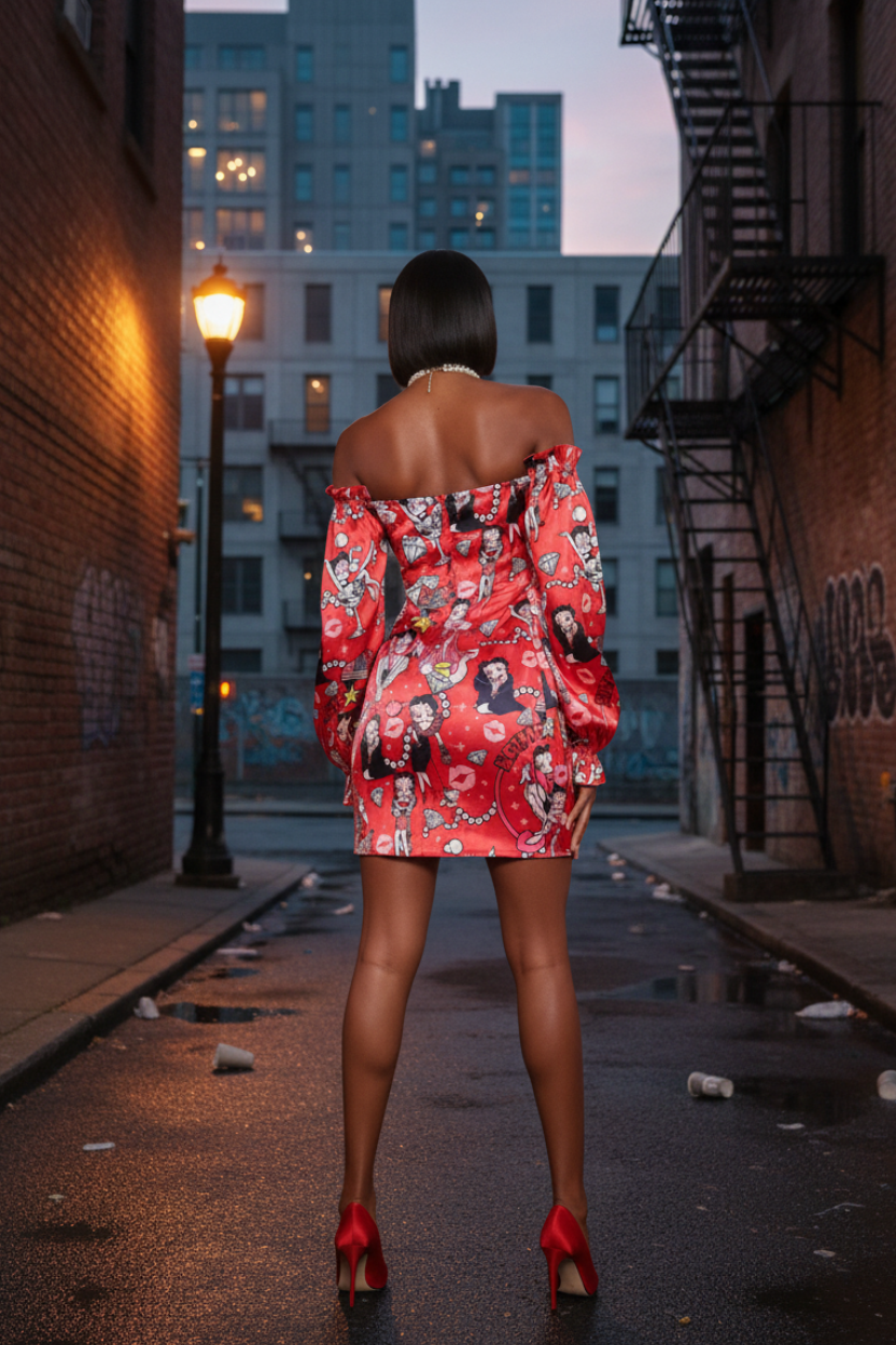 Betty Boop Satin Bodice Dress – Dolls Kill x Betty Boop
