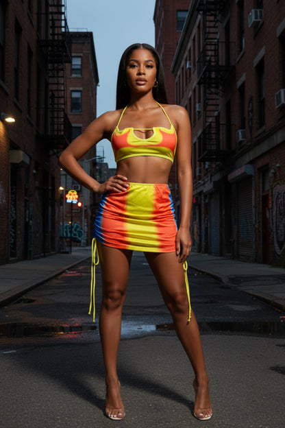 Got That Glow Two-Piece Skirt Set | Women's Multi-Color Outfit