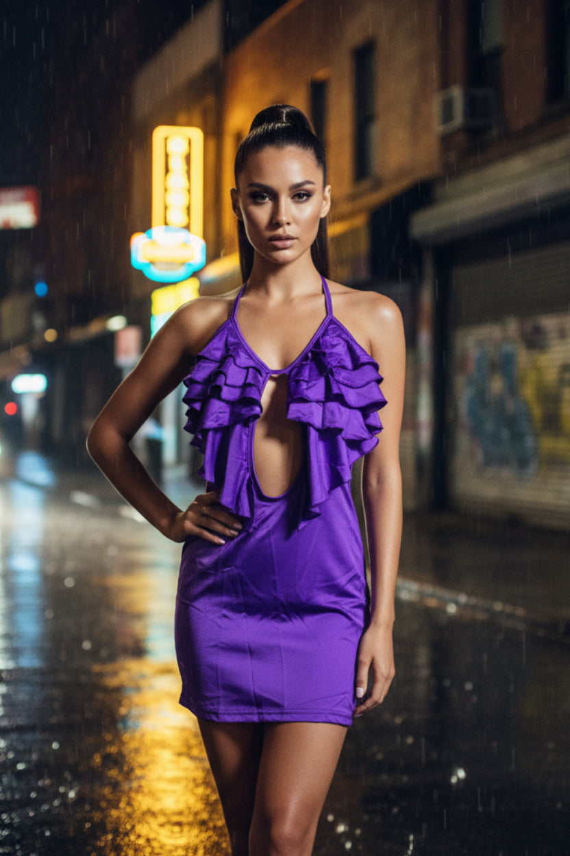 Club Hopping Mini Dress – HOROSCOPEZ | Bodycon Halter Dress