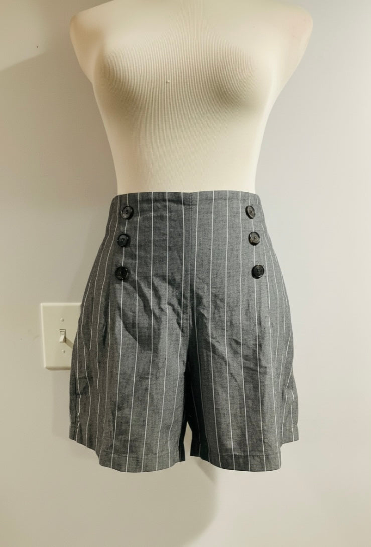 Blashe Pin Stripe High-Waist Shorts-NWOT