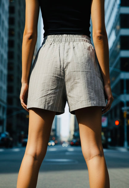 Blashe Pin Stripe High-Waist Shorts-NWT