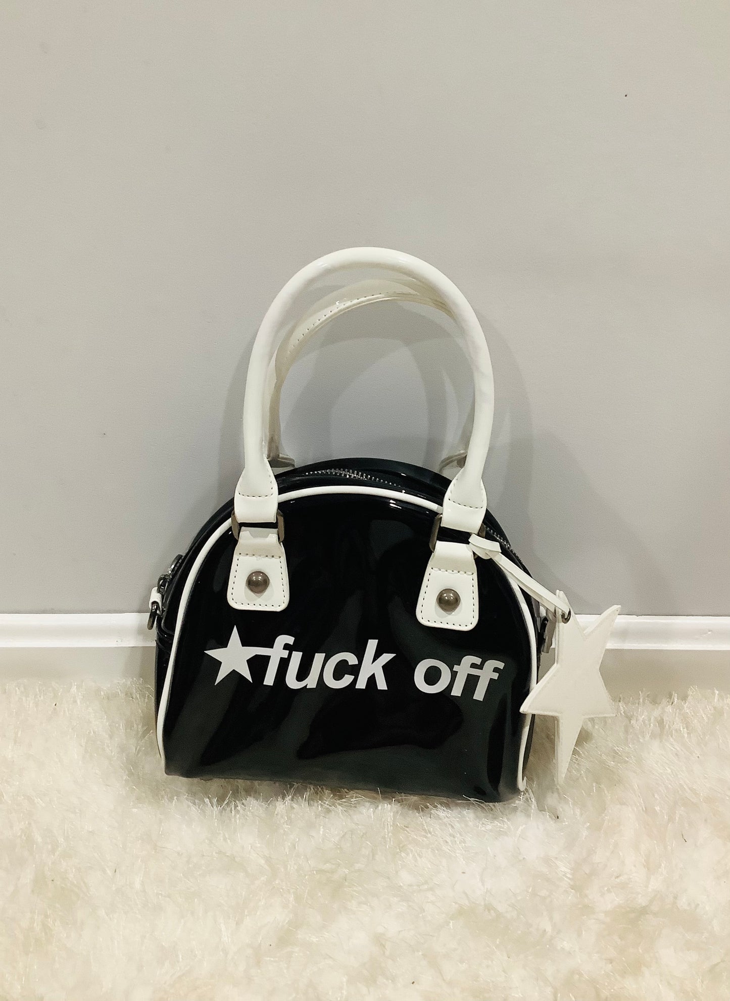 Pretty Honest Bowler Bag – Vinyl Statement Bag by Generation Kiss