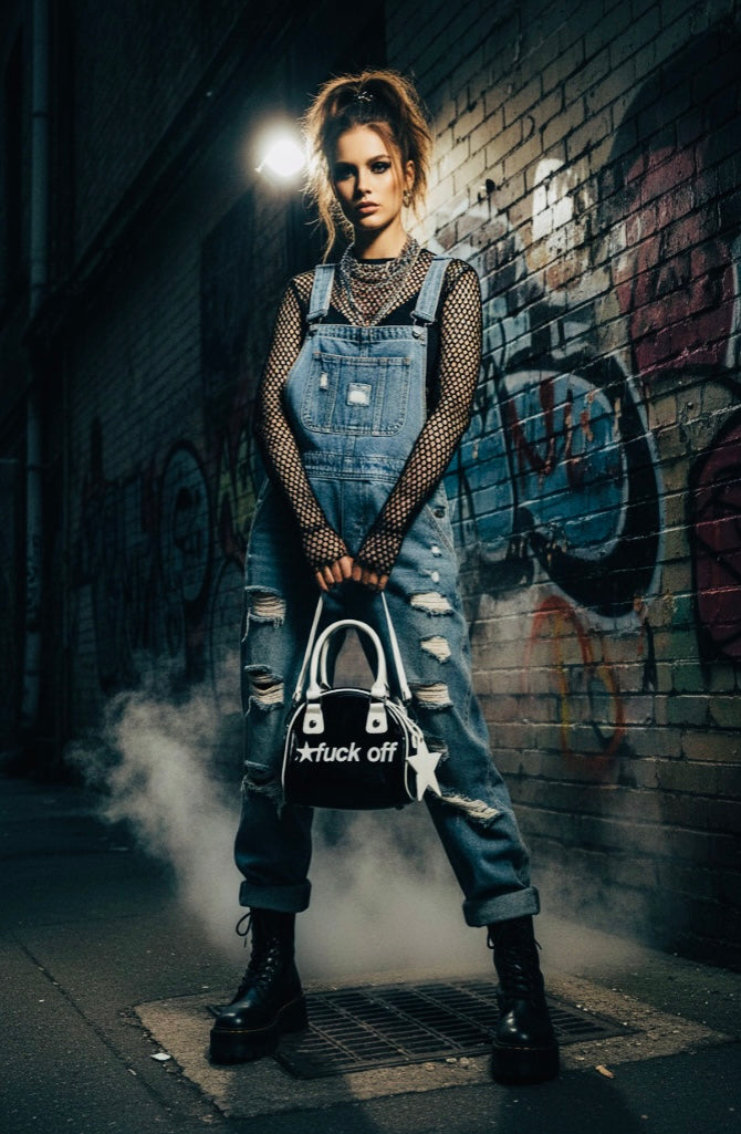 Pretty Honest Bowler Bag – Vinyl Statement Bag by Generation Kiss