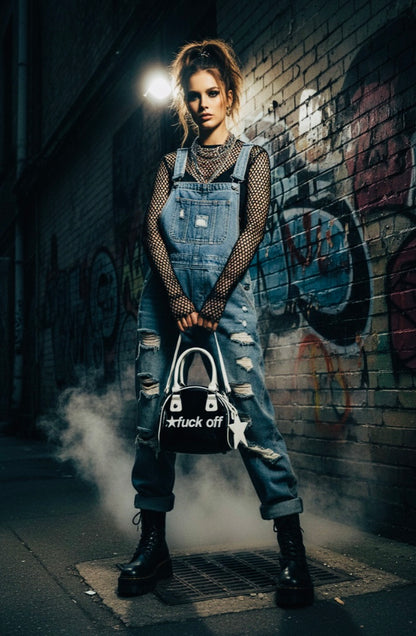 Pretty Honest Bowler Bag – Vinyl Statement Bag by Generation Kiss