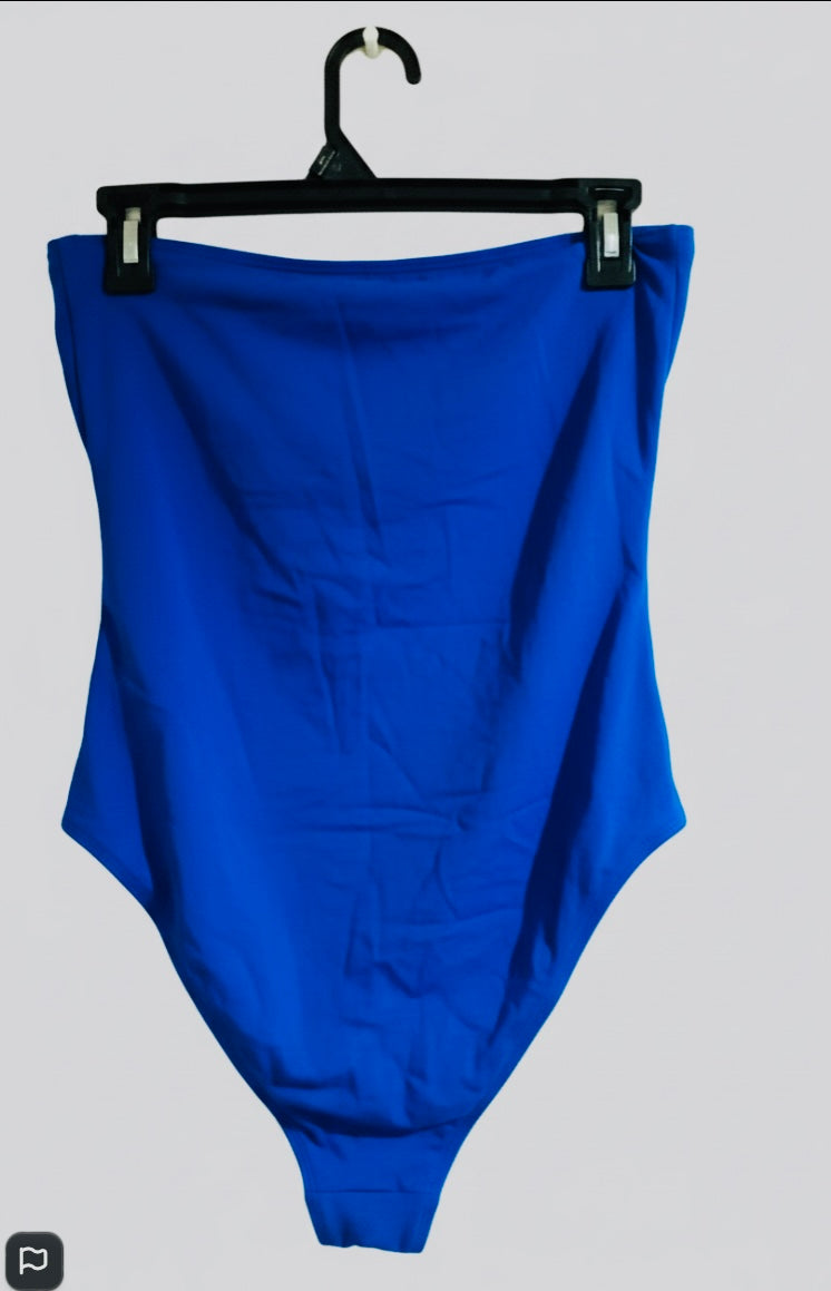 Ambiance Strapless Bodysuit — Blue | Belle Allure Collection