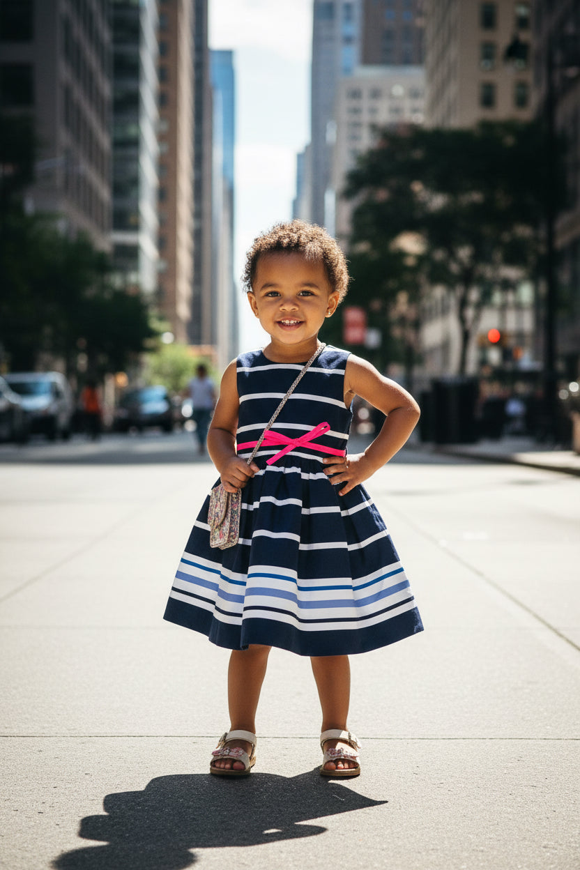Carter's Baby Girl's Sleeveless Striped Dress – Size 24 Months