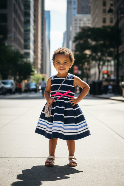 Carter's Baby Girl's Sleeveless Striped Dress – Size 24 Months