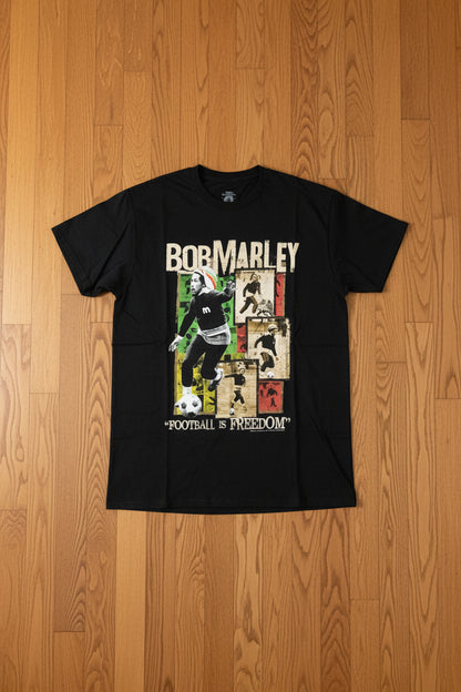 Bob Marley Football Is Freedom Graphic Soccer T-Shirt