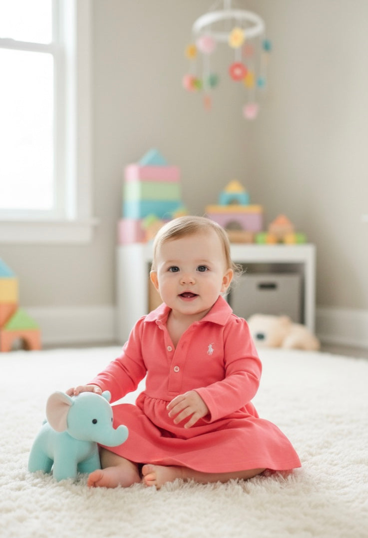Ralph Lauren Stretch Polo Bloomer Set – Baby Girl 3 & 6 Months