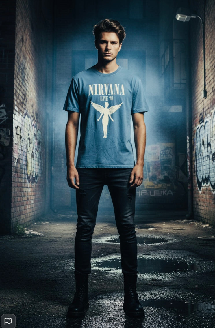 Nirvana 93’ Graphic Tee – Unisex Short Sleeve Cotton T-Shirt