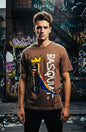 Basquiat Graphic Tee – Brown | Jean-Michel Basquiat Art Print T-Shirt