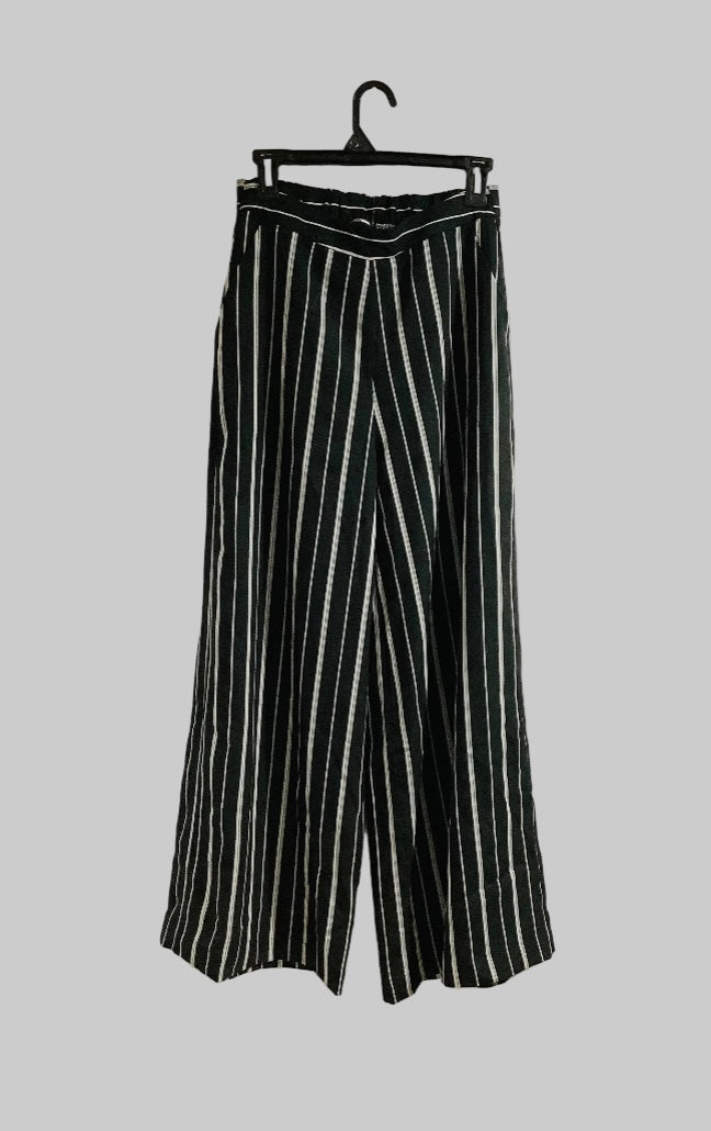 Blissful Breeze Striped Palazzo Pants – High Waist Wide Leg