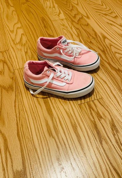 Vans Girls' Ward Canvas Sneakers – Powder Pink & White-Pre-Owned