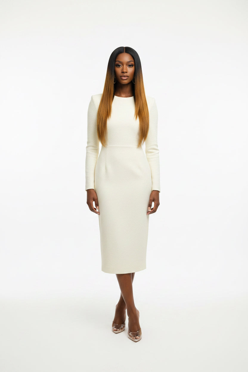 Bone Straight 2×6 Lace Frontal Wig | Ombre Black Root to Blonde | Pre-Owned