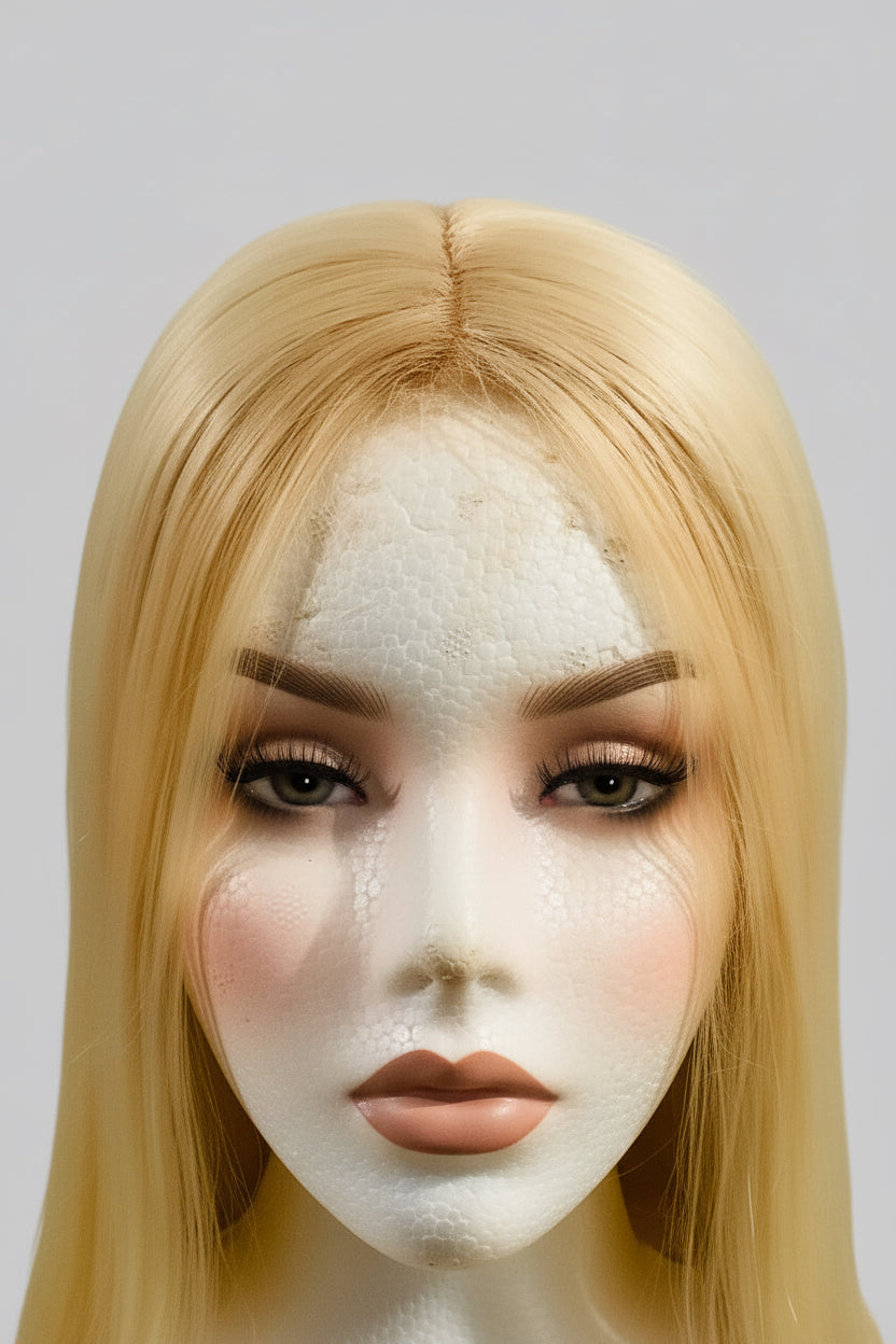 Platinum Blonde HD Lace Frontal Wig – Heat Friendly Synthetic | Belle Allure