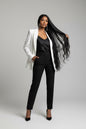 Black Lace Front Wig | Long Wavy Human Blend Hair | 30" & 32"
