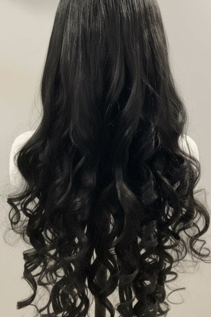 Black Lace Front Wig | Long Wavy Human Blend Hair | 30" & 32"