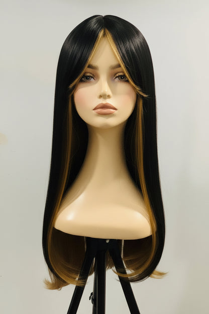Ombré 1B/27 Human Blend Straight Wig with Bangs | Pre-Owned