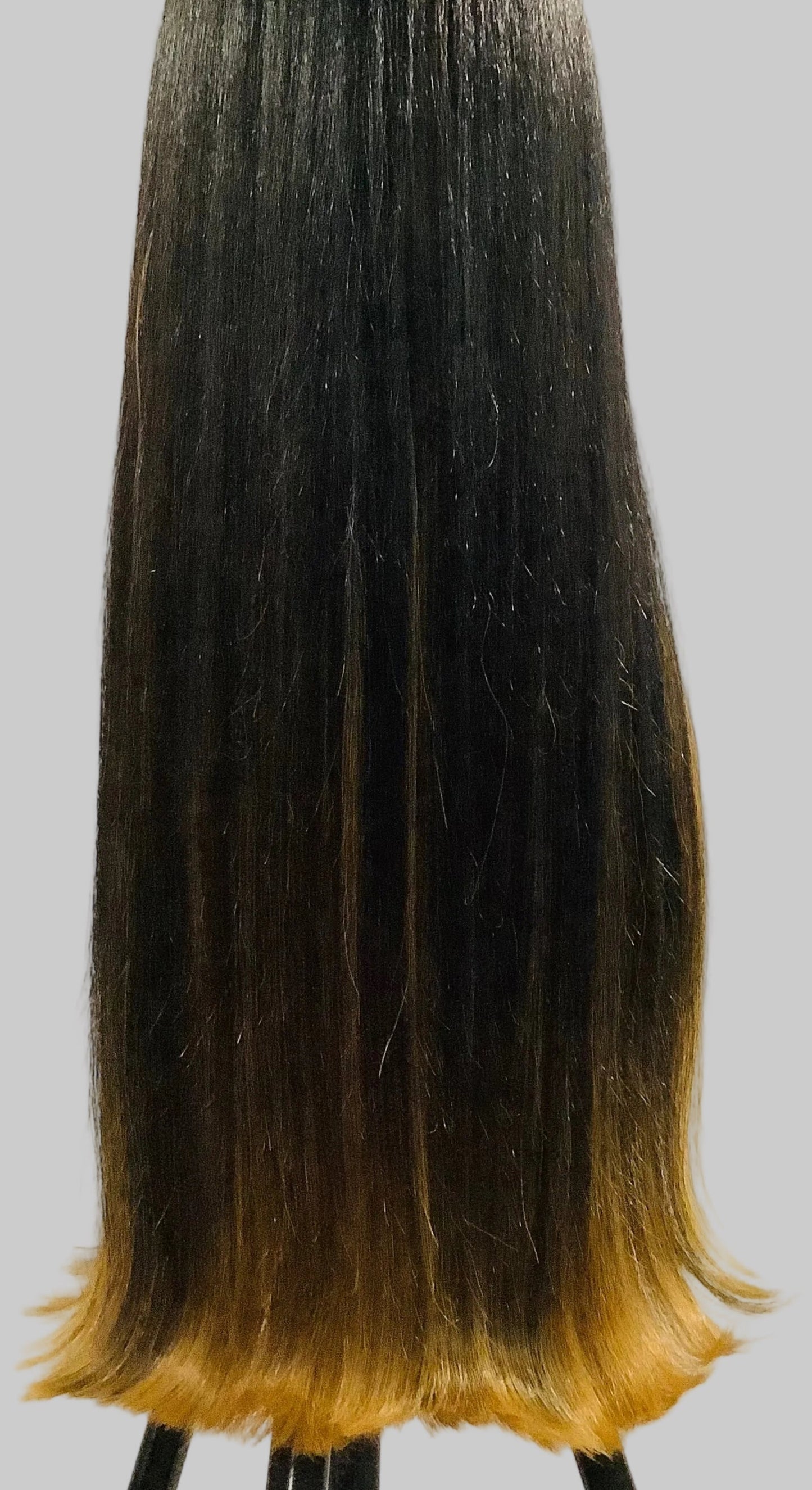 Ombré 1B/27 Human Blend Straight Wig with Bangs | Pre-Owned