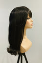 Pre-Owned Black & Brown Layered Wig with Flipped Side Bangs | Heat-Friendly Synthetic