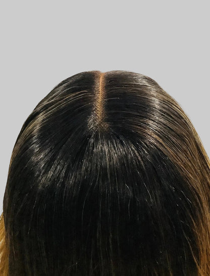 42" Curly Ombré Platinum Lace Front Wig – Long Glueless Pre-Owned