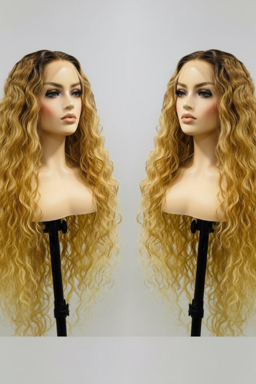 Pre-Owned Ombre Deep Wave Lace Part Wig, 32–42 Inch
