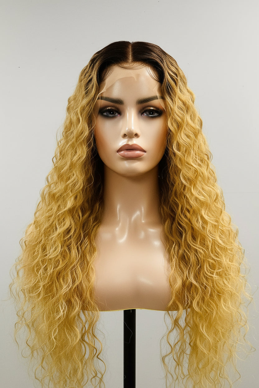 Pre-Owned Ombre Deep Wave Lace Part Wig, 32–42 Inch