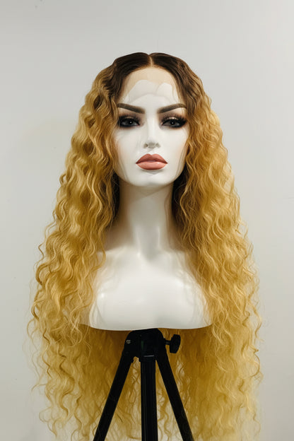 Pre-Owned Ombre Deep Wave Lace Part Wig, 32–42 Inch