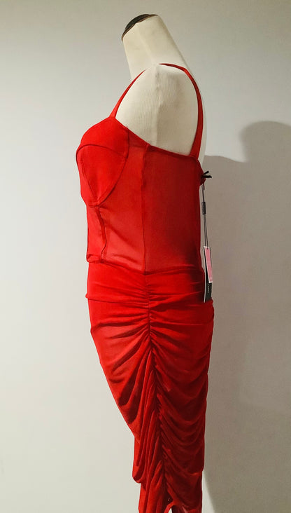 PLT: Mesh Corset Bodycon Dress NWT