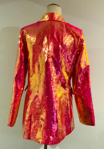 Fashion Nova: New Zuri Sequin Blazer-Pink