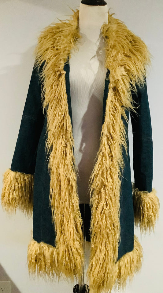 Dolls Kill: Never Growing Up Denim Coat - Pre-Owned