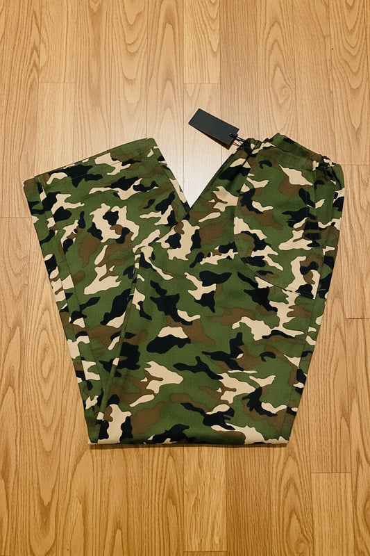 Green Camo Parachute Cargo Pants – Pretty Little Thing | Low Rise Straight Leg