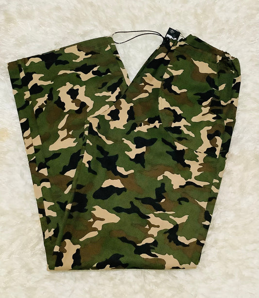 PLT: New Green Camo Parachute Pants