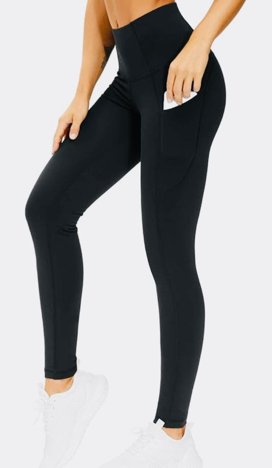 THE GYM PEOPLE Thick High Waist Yoga Pants with Pockets