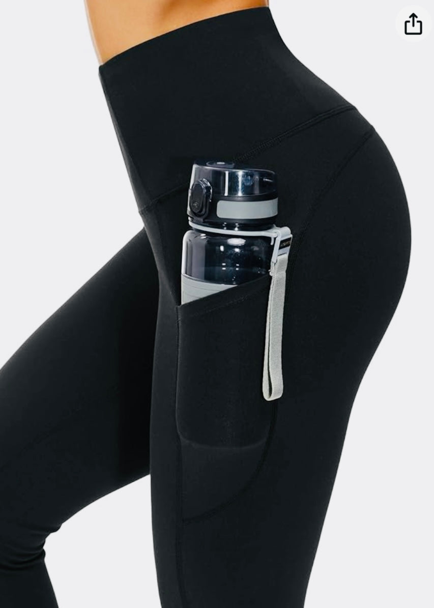 THE GYM PEOPLE Thick High Waist Yoga Pants with Pockets
