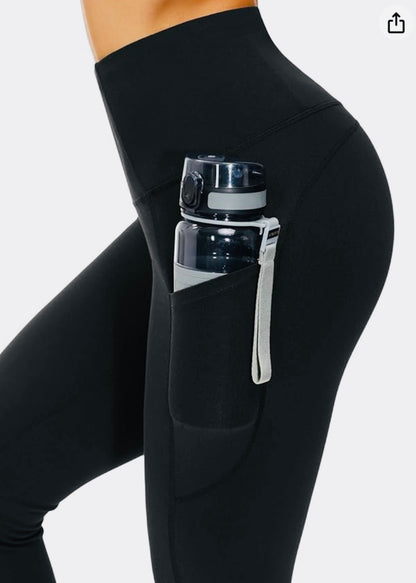 THE GYM PEOPLE Thick High Waist Yoga Pants with Pockets