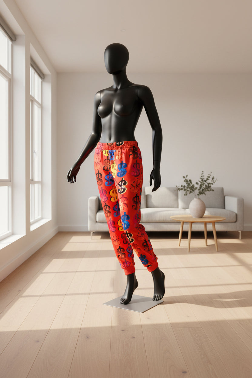 Slim Fit High-Waist Cargo Jogger Sweatpants — Multicolor Print | Belle Allure Collection