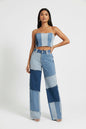 Patchwork Denim Bustier Set — Pre-Owned | Belle Allure Collection