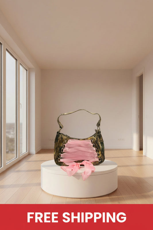 Camo Pink Ribbon Crossbody Purse | Belle Allure Collection