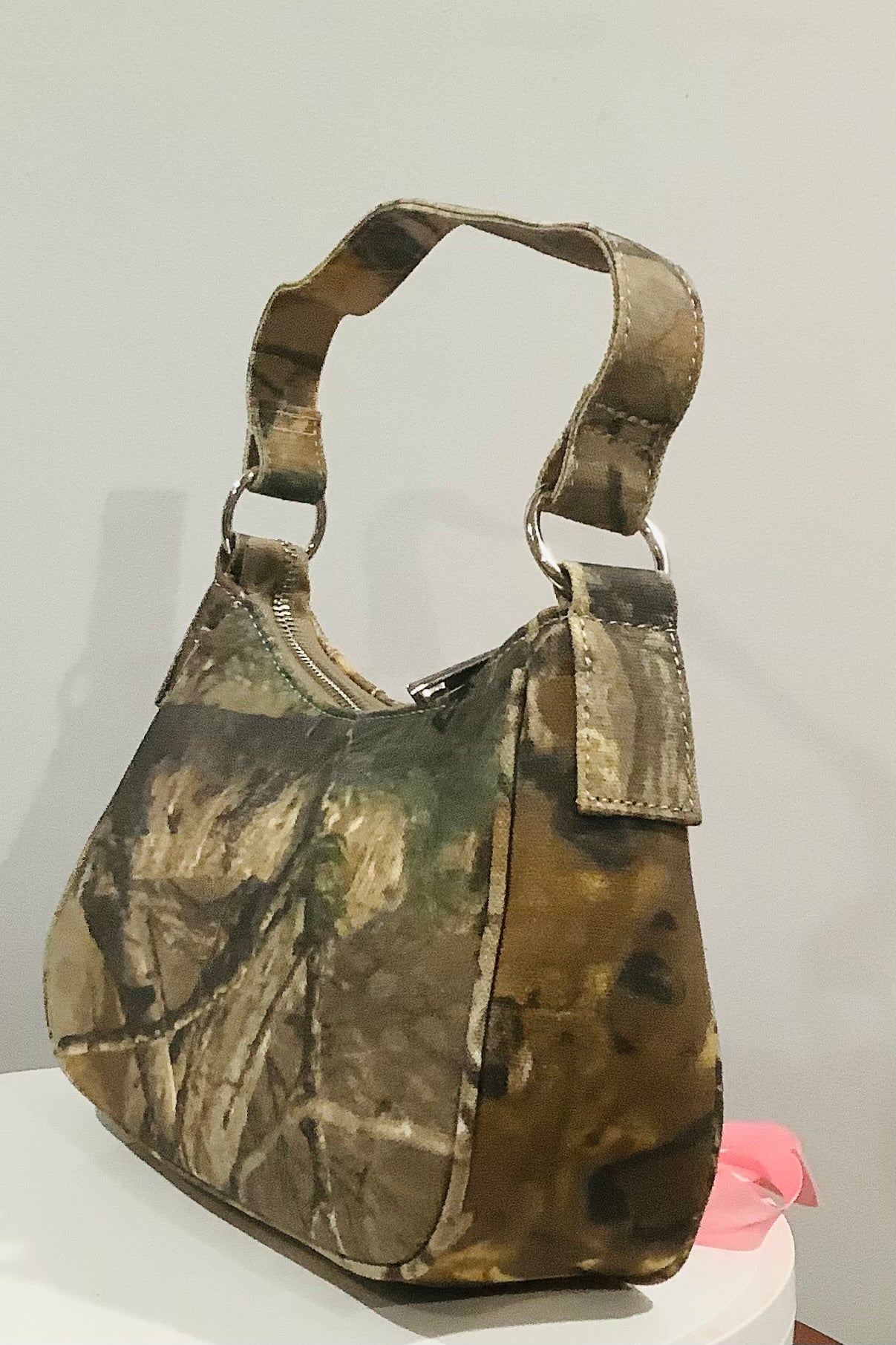 Camo Pink Ribbon Crossbody Purse | Belle Allure Collection