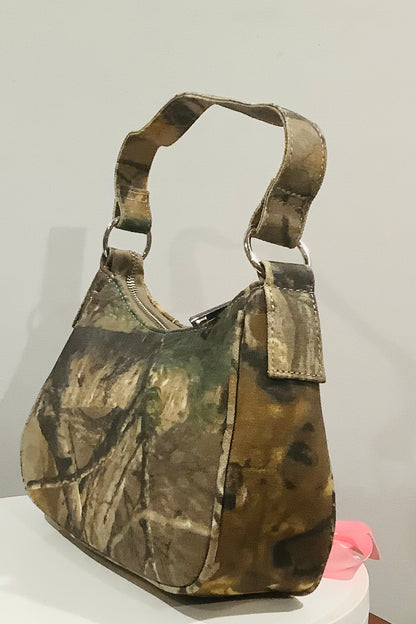 Camo Pink Ribbon Crossbody Purse | Belle Allure Collection