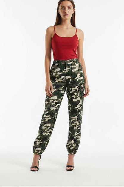 Camouflage Cargo Pants – Women's Tactical Style | Belle Allure Collection